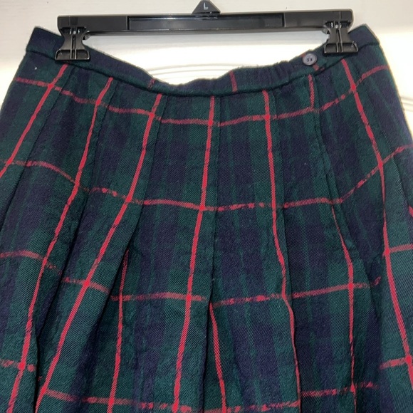 Vintage Pendleton Pleated Plaid Wool Skirt - Picture 3 of 5